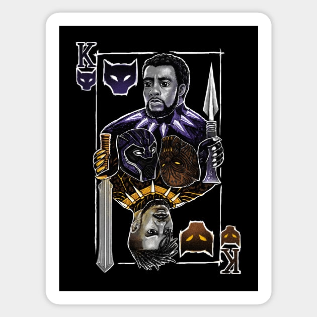 Wakanda Kings Card Sticker by c0y0te7